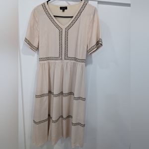 Cream midi dress